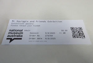 Mr Squiggle and Friends - Exhibition Ticket - Television Icon - National Museum - Picture 1 of 5