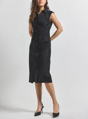 Derek Lam Nera Ruched Button Down Dress MSRP $395 - Image 1 of 4