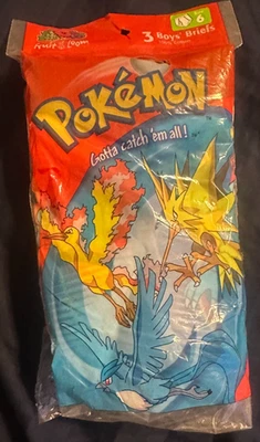 TALLA 6 Niños Fruit Of The Loom Funpals Pokemon Calzoncillos Ropa Interior De Colección 1999 RARO Foto 1 de 4