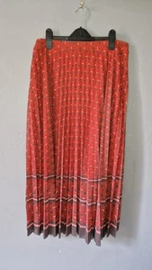 Next Red Patterned Maxi Skirt, 70s Style, 18 - Picture 1 of 5