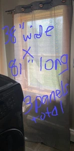 Menge 3 graue Gardinenpaneele - Bild 1 von 4