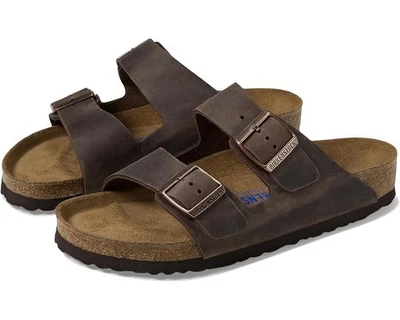 Sandalias Birkenstock Arizona Plantilla Suave Cuero Engrasado en Habana Modelo 0452761 Foto 1 de 4