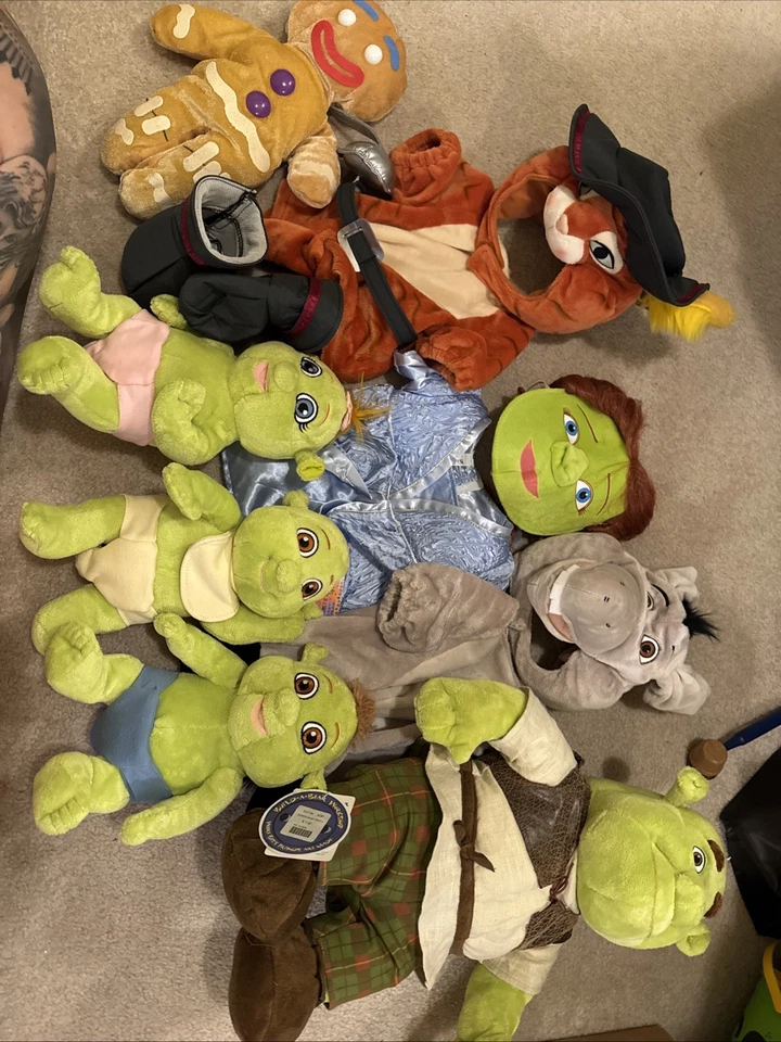 Lote Build A Bear Shriek The Third Set Completo Fiona Burro Gato Botas Bebés Foto 1 de 4