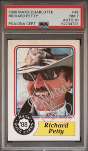 1988 Maxx #43 Richard Petty Signed Rookie Card Autograph RC Auto PSA 7/10 GOAT - Picture 1 of 2