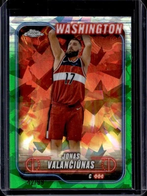 2024-25 Topps Chrome Sapphire Jonas Valanciunas Green Refractor #42/99 - Image 1 of 2