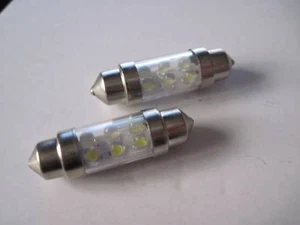 2pz Light Bulbs 6 LED White Torpedo 36mm White 6000K K4 - Picture 1 of 1