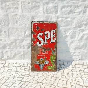 Tablero de letreros esmaltados publicitarios de cigarrillos Spencer vintage de la década de 1920 coleccionable EB235 - Imagen 1 de 5