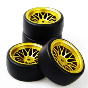 RC 1:10 Drift Car Racing Tires Wheel Rim 12mm Hex For HSP HPI on road model car - Picture 1 of 6