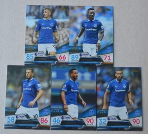 MATCH ATTAX ULTIMATE 2018-19 - EVERTON 5 BASE CARDS FULL SET - Picture 1 of 1