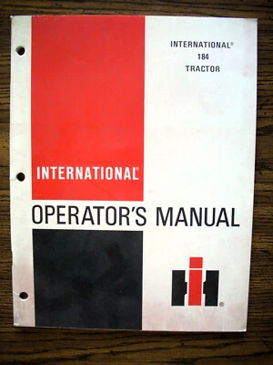 Manual del propietario IH Farmall Mccormick International 184 Foto 1 de 4