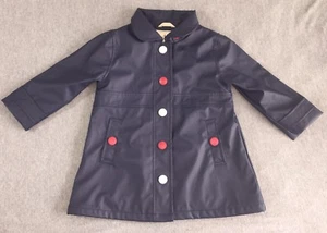 Hatley Regenjacke Gr. 3 marine rot Streifen Spritzjacke ohne Kapuze - Bild 1 von 10