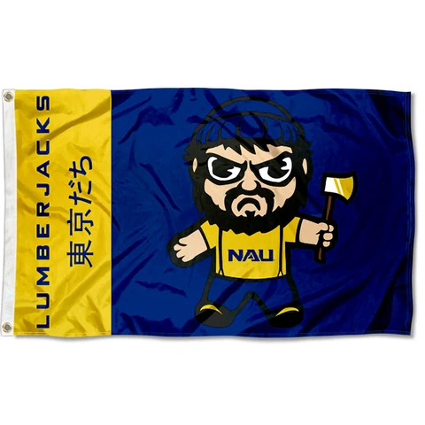 Northern Arizona Lumberjacks Kawaii Tokyodachi Mascot 3x5 Banner Flag Cover