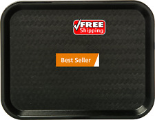 Black Plastic Tray 14"x10" for Cafeteria/Fast Food, NSF Certified, BPA Free