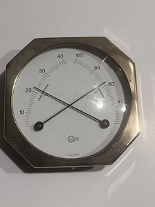 BARIGO Vintage Dual Thermometer Hygrometer Brass Housing Internal Stand - Picture 1 of 7