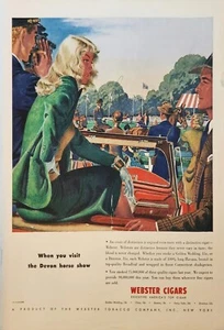 1947 Webster cigars company Vintage Ad Devon horse show - Picture 1 of 1