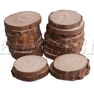 20 x Natural Wood Rounds for DIY Hand Drawn Gift Labels Handwritten Labels - Picture 1 of 6