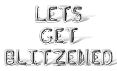 LETS GET BLITZENED Carta Balão Banner - Faça Você Mesmo Decorações de Festa de Natal - Imagem 1 de 4