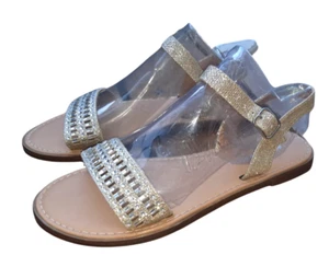 Dune Head Over Heels Ladies Gold Flat Sandals - Picture 1 of 6