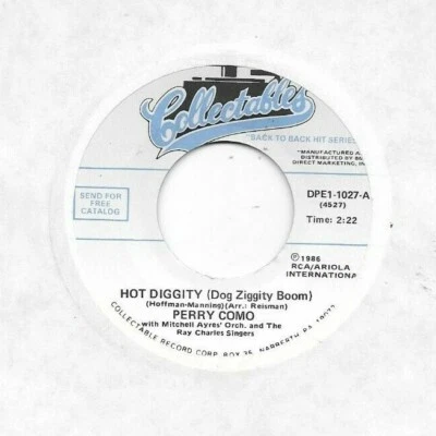 PERRY COMO * 45 * Hot Diggity / Catch A Falling Star * 1950s * MINT UNPLAYED *RI - Image 1 of 2