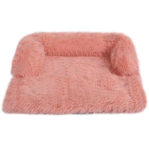 35.4X32.3" Washable Dog Bed Calming Plush Pet Bed Cat Bed with Zipper Cover NEW - Picture 1 of 8