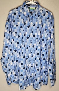 Taylor Byrd Performance Shirt XL Patterned Flip Cuff Button Up Long Sleeve Golf - Picture 1 of 8