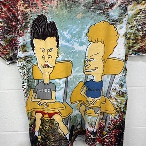 Camiseta Beavis and Butthead Estampada AOP Grande Moderna Reimpresión Dibujos Animados MTV - Imagen 1 de 23