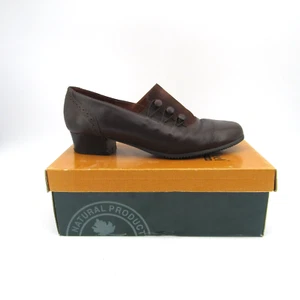 Beautifeel Donna Brown Leather Slip On Round Toe Heels Shoes Size 10 41 With Box - Picture 1 of 11