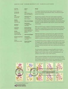 #1110 29c Herbs #4505-4509 Souvenir Page - Picture 1 of 1