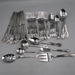 Stainless Steel 18/0 Dinner Utensil Silverware & Serving Spoon Fork Butter Knife - Picture 1 of 12