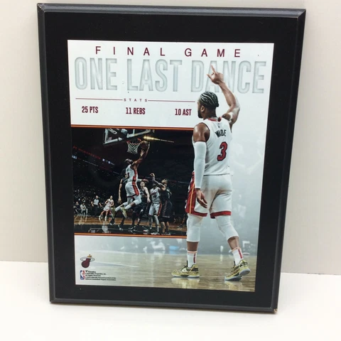 Dwyane Wade Miami Heat 10.5" x 13" Last Game Sublimated Plaque Cover