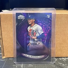 2022 Topps Chrome Black Julio Rodriguez Purple Mini Diamond 139/150