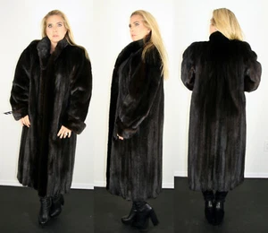 Ranch Nerz Pelzmantel Größe Large L 12 14 Efurs4less - Bild 1 von 6