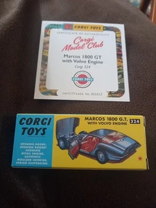 Corgi Model Club 324 Marcos 1800 GT Racing Number 3 BNIB with COA - Picture 1 of 1