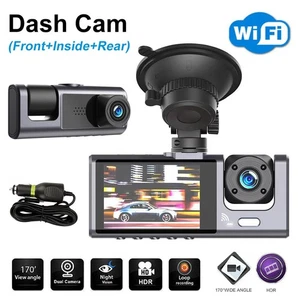 Cámara grabadora de video frontal/trasera/interior HD 1080P con sensor G para tablero de automóvil de 3 lentes - Imagen 1 de 24