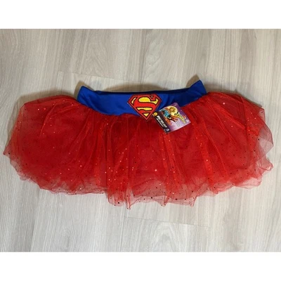 Supergirl Tutú Mujer Falda Roja Talla Única Brillo Disfraz DC Comics Halloween Foto 1 de 4