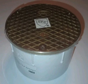 ZURN CO2450-PV4, VERSTELLBARE BODENREINIGUNG, 4" PVC, MESSING, NEU, KOSTENLOSER VERSAND  - Bild 1 von 5