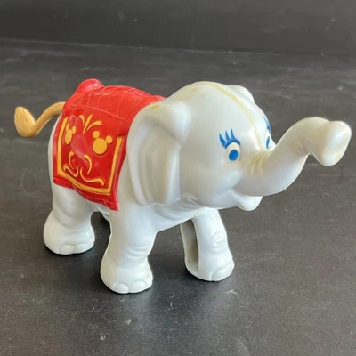 老式迪士尼宝宝小飞象马戏团大象玩具 4.5 英寸高 10.5 英寸长 — 第 1/4 张图片