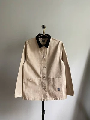 Vintage Santa Cruz Work Jacket Beige Canvas Black Corduroy Collar Men’s Size M - Image 1 of 4