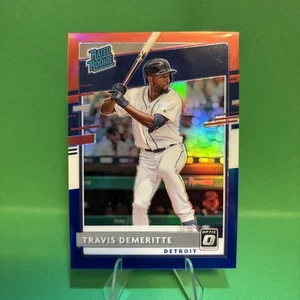 2020 Panini Donruss Optic - Rated Rookies Travis Demeritte #65 Red White & Blue - Picture 1 of 2