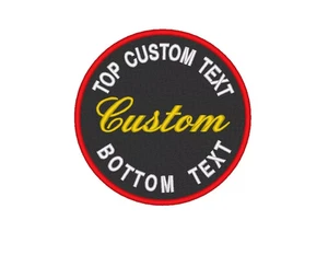 Custom Embroidery 2.5" Round Patch Biker Embroidered Sew on Patches - Picture 1 of 5