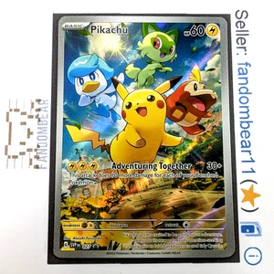 2023 Pikachu FULL ART Pokemon Center Promo Karte SVP027 Scarlet & Violet NM/LP - Bild 1 von 7