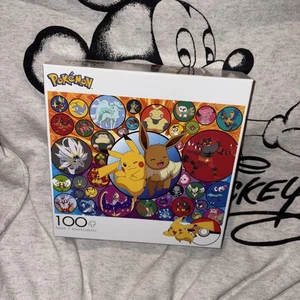 Pokemon 100 Piece Jigsaw Puzzle Birthday Pikachu Eevee Buffalo Games NEW SEALED - Picture 1 of 5