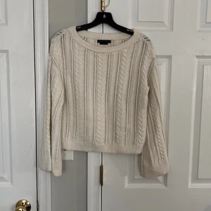 Alice + Olivia creme Wollmischung Zopfmuster Pullover Gr. Small - Bild 1 von 4