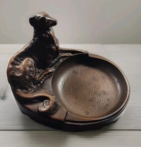 Cenicero/plato baratija para perros Bozoi de colección de NUART Creations NYC bronceado EE. UU. años 20-30 - Imagen 1 de 8