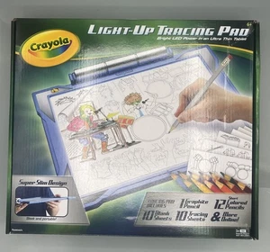 New Crayola Light-up Tracing Pad Utra thin Blue Trace w/ pencils & paper 04-0907 - Picture 1 of 2