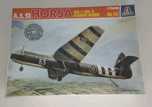 Modellino aliante d'assalto Italeri A.S.51 Horsa MK.1/MK.II #116 scala 1:72 scatola sigillata - Foto 1 di 6