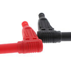 2Pcs Red+Black 4Mm Male Right Angle Insulation Banana Plug Multimeter Tesi4uk_Wk