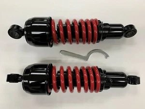 Honda VTX1300 Heavy Duty Black Red Short Bobber Shocks 11" - Picture 1 of 1