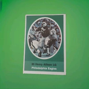 1972 Sunoco NFL Action Player Stamps Vtg Philadelphia Eagles Harry Allison Ex+ - Picture 1 of 2