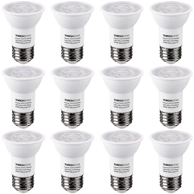 12-Pack LED PAR16 Spot Light Bulbs, Dimmable Spotlight, 4000K Cool White - Image 1 of 4